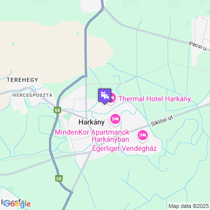 AquaMed Hotel Harkány a térképen