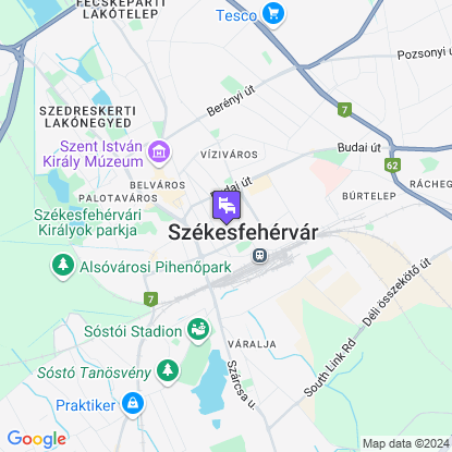 Hotel Platán Székesfehérvár a térképen