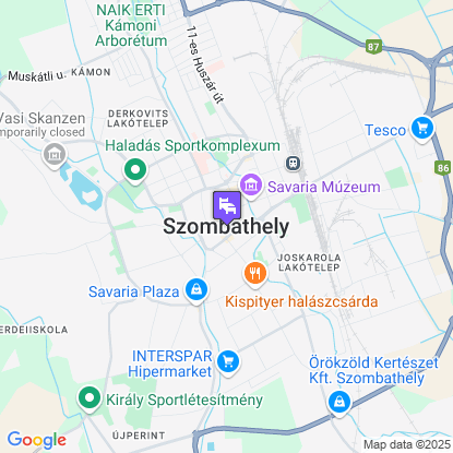 P4W Hotel Residence Szombathely a térképen